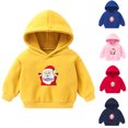 thumbnail image 3 of Odeerbi Christmas Hoodied Sweatshirt For Boys Girls Toddler Autumn Winter Cartoon Printed Pullover Sweater Top Yellow, 3 of 3