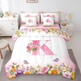 thumbnail image 1 of Erosebridal Monogrammed Bed in a Bag Full size,Personalized Initial Bed Set,Letter Decoration,Reversible,7pcs, 1 of 1