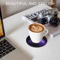thumbnail image 6 of Purple Fruit Coasters Set of 4, Absorbent Coasters for Drinks, Modern Minimalist Decor Black Background Coaster for Desk Coffee Table Protection, Home Decor House Warming Gifts 4", 6 of 8