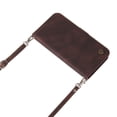 thumbnail image 5 of Allytech Slim Wallet Case for iPhone 15 Plus with Card Slots, Luxury PU Leather Magnetic Clasp Flip Wrist Shoulder Strap Kickstand Shockproof Protective Shell for Women Men - Coffee, 5 of 9