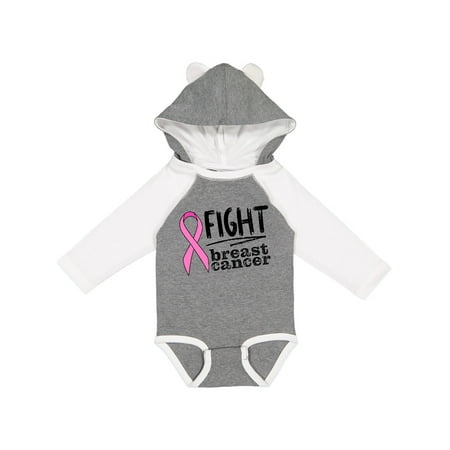 

Inktastic Fight Breast Cancer Pink Ribbon Boys or Girls Long Sleeve Baby Bodysuit