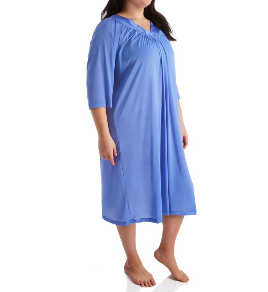 Women s Exquisite Form 50107 Coloratura 3 4 Sleeve Long Nightgown 
