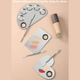thumbnail image 2 of facefd Makeup Palette Artist Mixing Tray with Spatula Nail Art Holder Color Paint Tool for Foundation Eye Shadow Cream 4 holes, 2 of 5