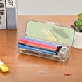 thumbnail image 7 of Plastic Pencil Box Large Capacity Pencil Boxes Clear Boxes with Snap-Tight Lid Stylish Office Supplies Storage Organizer Box Lemon and Lime Popsicle, 7 of 7