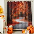 thumbnail image 4 of Shower Curtain 72"W x 96"L Autumn Forest Red Maple Trees Road Fabric Shower Curtains Set with Hooks Water Repellent Bathroom Curtains Machine Washable Bathroom Accessories, 4 of 6
