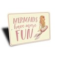 thumbnail image 3 of Mermaids Have More Fun Novelty Decor, Metal Wall Sign - 10x14 Inches, 3 of 4