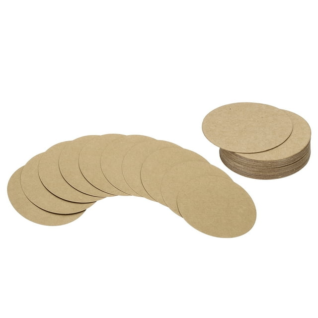 Uxcell Porte-Cartes Rond 2 Pouces, 36 Pcs Papier Découpé Rond, Couleur Kraft