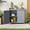 Gray, variant on Asofer Potting Bench for Outside, Potting Table with Storage Cabinet & Metal Tabletop for Patio, Grey