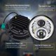 thumbnail image 3 of Faro delantero de moto LED de 7 pulgadas ALyoned para Harley Davidson, 3 of 7