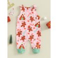 thumbnail image 2 of Wassery Baby Girls Christmas Footies Rompers Newborn Girls Sleeveless Christmas Tree Print Jumpsuit 3 6 12 18 Months Infant Girls Fall Playsuits Clothes, 2 of 9
