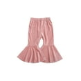 thumbnail image 1 of Emmababy Baby Girl Kids Bell Bottom Flare Pants Velvet Ruffle Leggings, 1 of 5