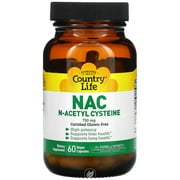 (3 Pack) Country Life, NAC, N-Acetyl Cysteine, 750 mg, 60 Vegan Capsules