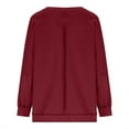 thumbnail image 6 of XFLWAM Women's Deep V Neck Sweatshirts Long Sleeve Sexy Pullover Tops Casual Solid Color Loose Fit Fall Fashion T Shirt Wine M, 6 of 7