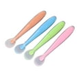 thumbnail image 2 of Cucharas De Silicona Para Bebés, Agarre Cómodo, Tamaño Apropiado, Cucharas De Alimentación Para Entrenamiento, A Prueba De Aceite, 4 Piezas, Limpiables Para Comer Para Niños, 2 of 7