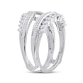thumbnail image 2 of 14K White Gold Womens Round Diamond Wrap Ring Guard Enhancer 1 Cttw, Womens Size: 5-10, 2 of 4