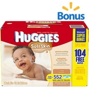 HUGGIES Soft Skin Baby Wipes Refills, 552 sheets