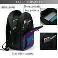thumbnail image 4 of Balery Purple and Green Glitter Print USB Charging Backpack for Men and Women - Water-Resistant, Anti-Theft Laptop Backpack with USB Port for Travel, Work, School, and College, 4 of 7