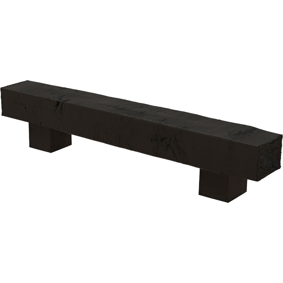 Ekena Millwork 8"H x 12"D x 60"W Knotty Pine Faux Wood Fireplace Mantel Kit w/ Alamo Corbels, Burnished Cedar