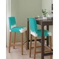thumbnail image 2 of Abstract Teal Bar Stool Covers Set of 2, Modern Minimalist Graffiti Artwork Stretch Washable Bar Chair Covers with Backs, Removable Pub Counter Height Chair Cover for Kitchen Dining Room Cafe, 2 of 7