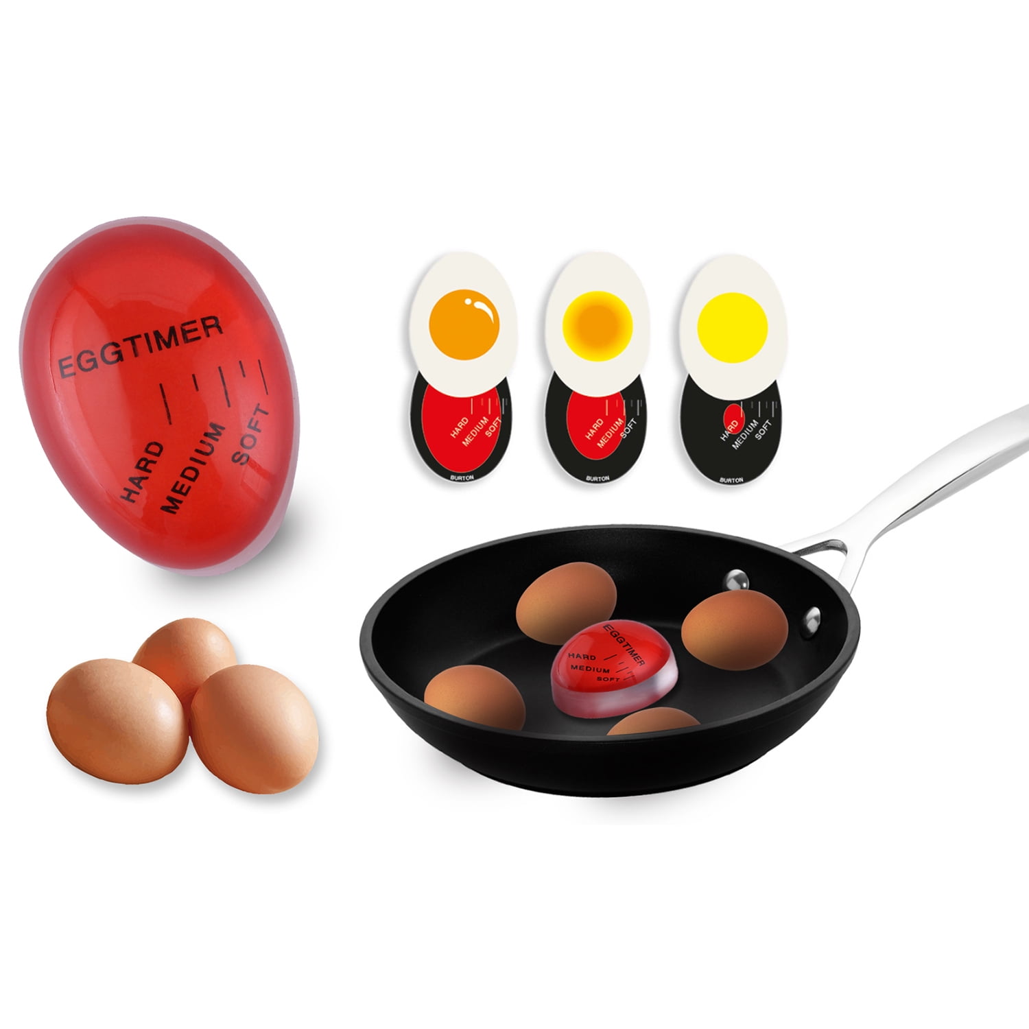 Egg heats. Perfect egg timer for boiling eggs.