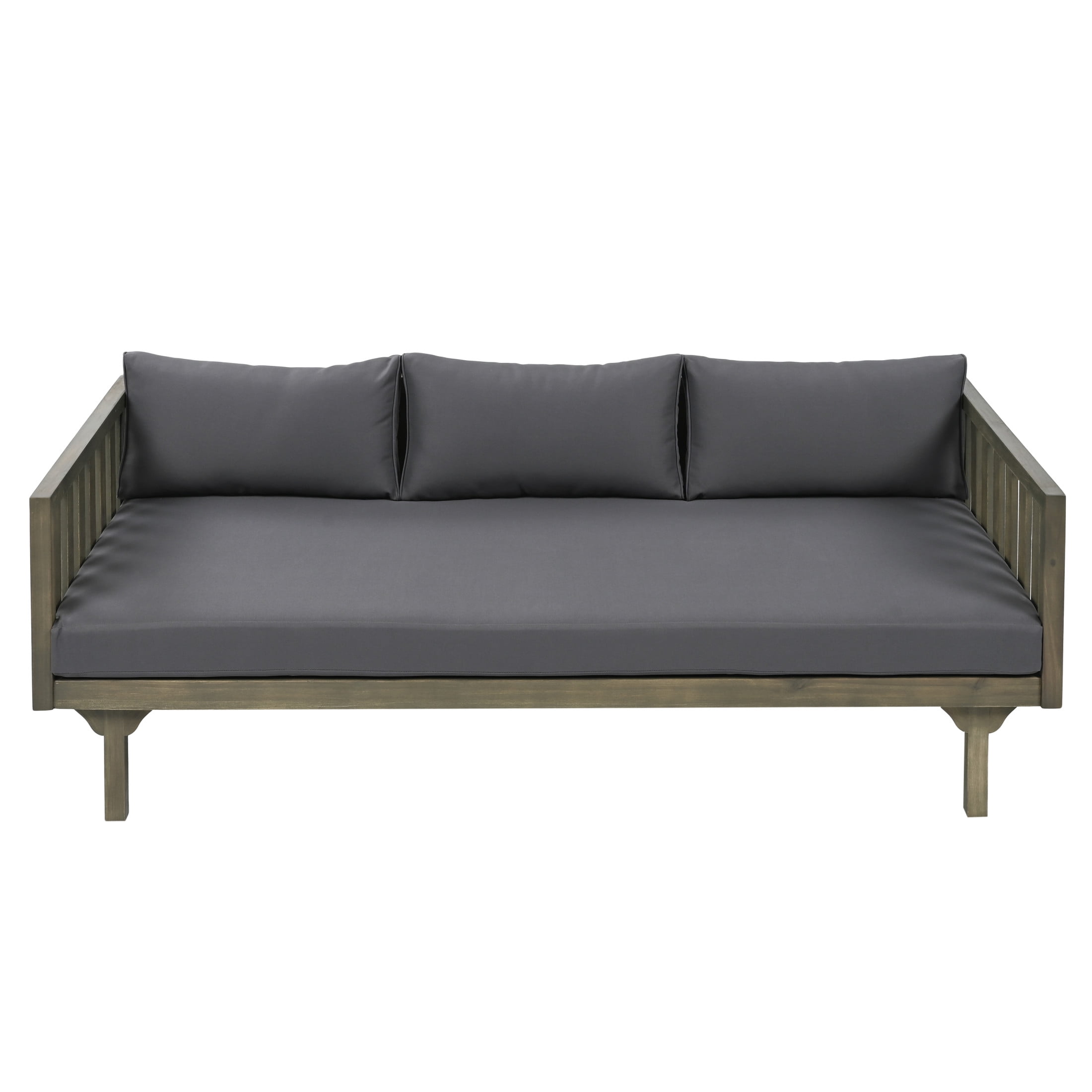 Lainey Outdoor CLAREMONT 3 SEATER DAYBED, Grey Finish+Dark Grey