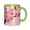 Green, variant on Cherry Blossom Coffee Mug Fun Custom Ceramic Mugs 11oz Black