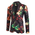 thumbnail image 3 of Kmbangi Men's 3D Pattern Christmas Set Button Coat + V-Neck Vest + Trousers, 3 of 9