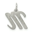 thumbnail image 4 of 925 Sterling Dainty Letter M Initiale Nom Monogramme Collier Pendentif Pendentif, 4 of 8