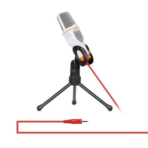 Wired Condenser Sound Podcast Studio Microphone White 1 Set
