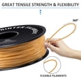 thumbnail image 4 of Geeetech 5pcs TPU Filament 1.75mm Flexible Soft 3D Printer Consumables gold, 5kg Spool (11 lbs.), Dimensional Accuracy +/- 0.03 mm, 4 of 7