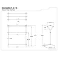 thumbnail image 4 of Kingston Brass SCC2287 33.38 in. Edenscape Freestanding Y-Type Towel Rack, Brushed Brass, 4 of 4