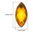 thumbnail image 2 of Unique Bargains 100 Pcs Acrylic Flat Back Rhinestones 7mm x 15mm Horse Eye Artificial Gemstone for Jewelry Making Yellow, 2 of 7