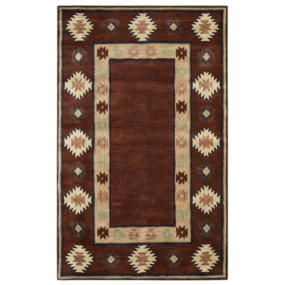 Rizzy Rugs Southwest Area Rug SU2014 Burgundy Blocks Cubes 8' x 10' Rectangle