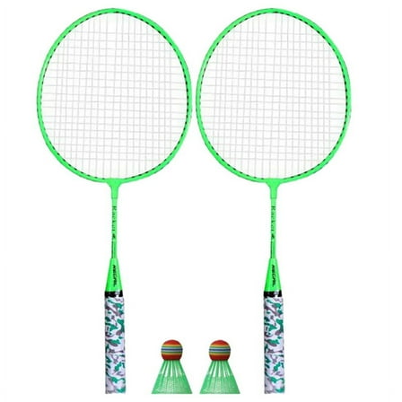 2024 TOP! Badminton Rackets for Children,Shuttlecocks Racquet Sports Set with 2 Balls Kids Players Indoor Outdoor Sport Green