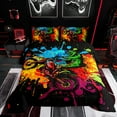 thumbnail image 3 of AUQ 2026 New Motocross Bedding Sets for Boys Twin Size Motorcycle Racer Comforter Set Extreme Sport Tie Dye Down Comforter Dirt Bike Motor Vehicles Biker Duvet Insert 2Pcs for Kids Car Game Room, 3 of 7