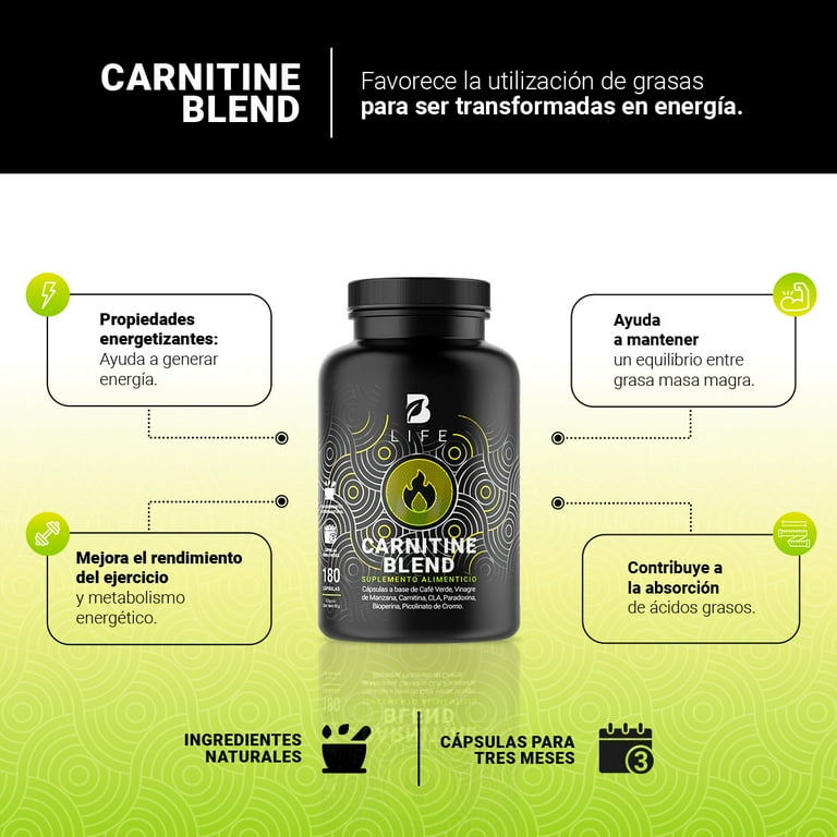 Carnitina de 180c Carnitine Blend B Life BLIFE Cápsulas