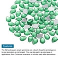 thumbnail image 4 of Uxcell 200Pcs Gemas de Acrílico de Fondo Plano en Forma de Gota de 0.4" x 0.6" Rhinestones Artificiales para Manualidades DIY Color Verde Oscuro, 4 of 7