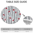 thumbnail image 6 of Gray Christmas Cardinal Bird Pattern Round Fitted Tablecloth with Elastic Edge,Dining Table Cover Waterproof,Outdoor Round Tablecloth for Camping,Dining,Indoor and Outdoor, 6 of 7