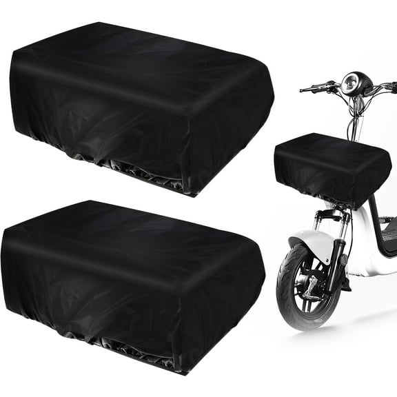 LABSERRON 2 Pcs Waterproof Bike Rack Cover Silver Dustproof For Cyclists