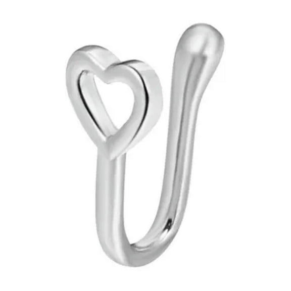 K-KED 1pc Fake Septum Nose Ring Hoop Clip On Non Pierced Nose Lip Ear Cuffs Jewelry-4