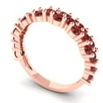 thumbnail image 2 of 1.05 ct Brilliant Round Cut Natural Garnet 18K Rose Gold Band SZ 9.75, 2 of 6