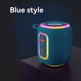 thumbnail image 4 of Altavoz Bluetooth IPX5, Resistente Al Agua, con Luz RGB de Colores, Compatible con Reproducción USB/TF/AUX, Función de Recepción de Sonido, Color Azul., 4 of 5