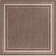 thumbnail image 2 of Unique Loom Outdoor Border Collection Area Rug - Soft Border (12' Square Brown/Ivory), 2 of 6