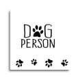 thumbnail image 1 of Dog Person Black Dog Pawprints 12 x 12 Glass Wall Hanging Sign, 1 of 4