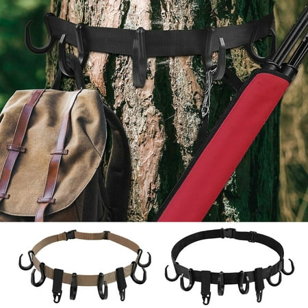 NIBOLOG Treestand Strap Hanger with Multi-hooks Strong Load-bearing Quick Release Hunting Gear Equipment Hanger Holder