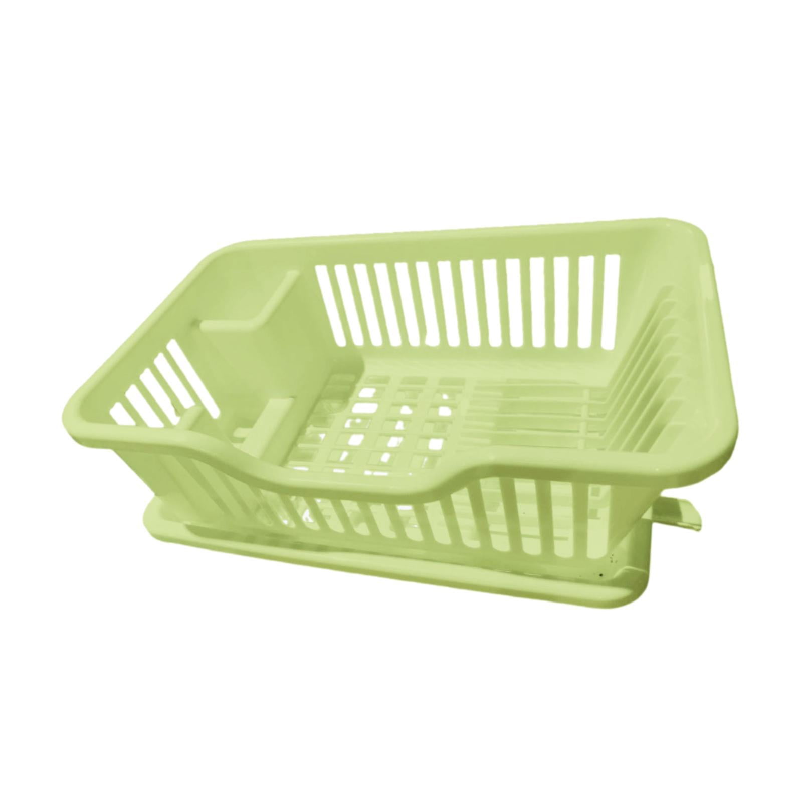Fiocias Cutlery Holder And Dish Drainer Organizer for Kitchen Utensils, Storage Solution Light Green