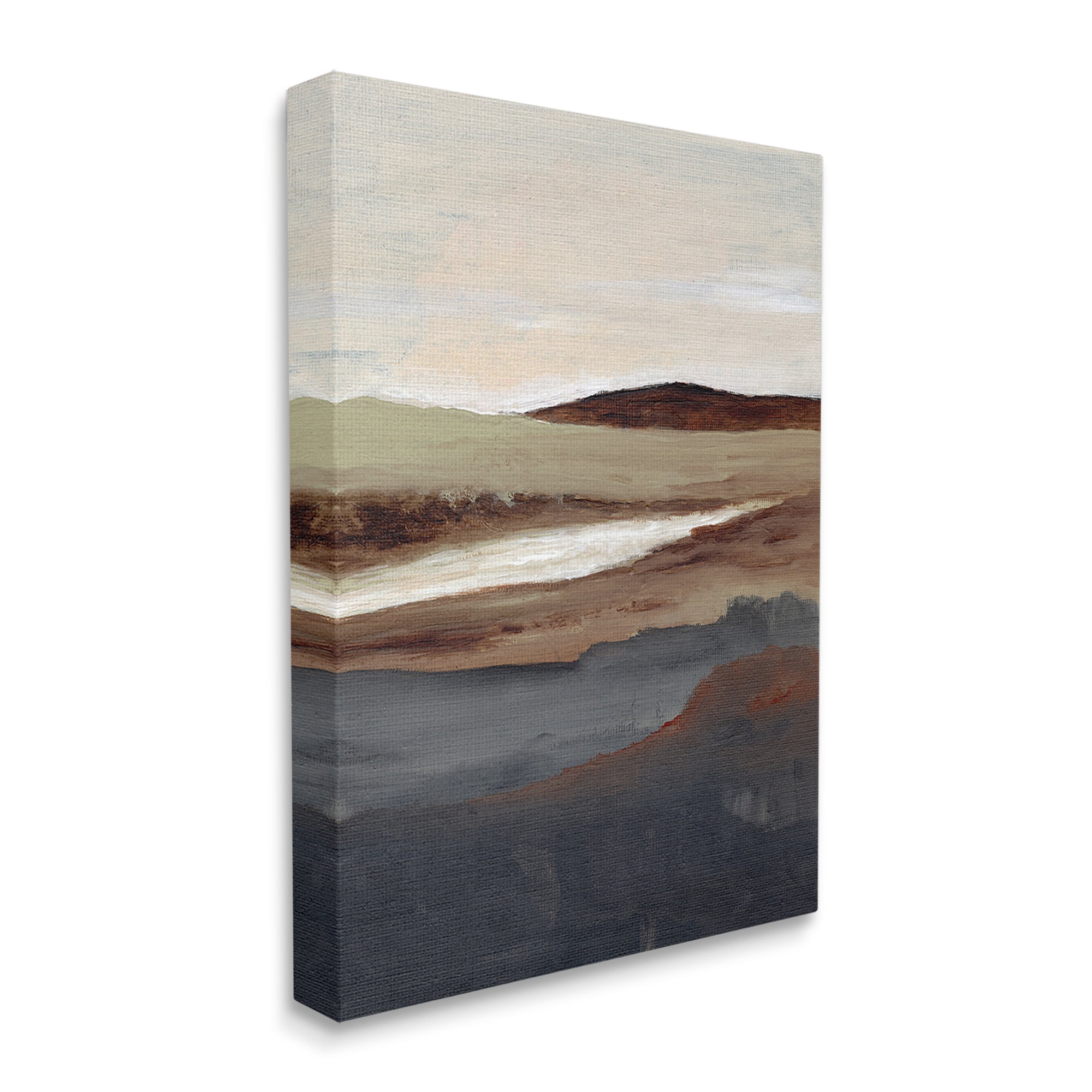Stupell Industries Rustic Hills Abstraction Landscape Painting Gallery Wrapped Canvas Art Print Wall Art, 24 x 30