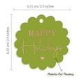 thumbnail image 6 of Inkdotpot 100 Pack Real Rose Gold Foil Paper Tags Happy Holiday Favor Hang Tags, 6 of 7