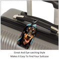 thumbnail image 3 of Square 2Pack PU Leather Dachshund Cruise Luggage Tag with Privacy Cover and Name ID Tag for Travel Handbags Backpacks Luggage Tags, 3 of 6