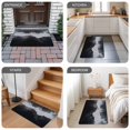 thumbnail image 6 of Black Coastal Door Mat Indoor Outdoor, Summer Beach Seaside Ocean Nautical Non Slip Welcome Mat with Rubber Backing, Absorbent Fabric Front Door Mats Entryway Rug for Home Patio Entrance 24"x36", 6 of 9